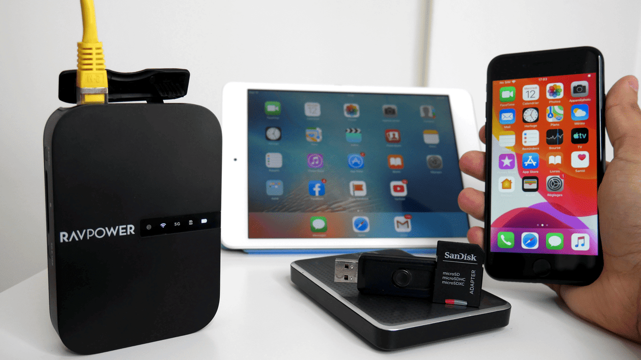 Connecter une Prise ETHERNET, Disque Dur, Carte SD, Clé USB sur iPhone et iPad